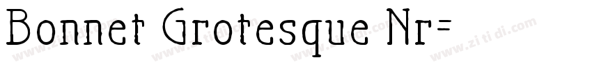 Bonnet Grotesque Nr字体转换